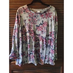Flowered Maternity Shirt
